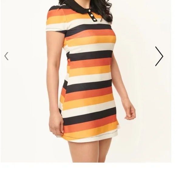 NWT unique vintage candy corn stripes dress - Picture 4 of 6